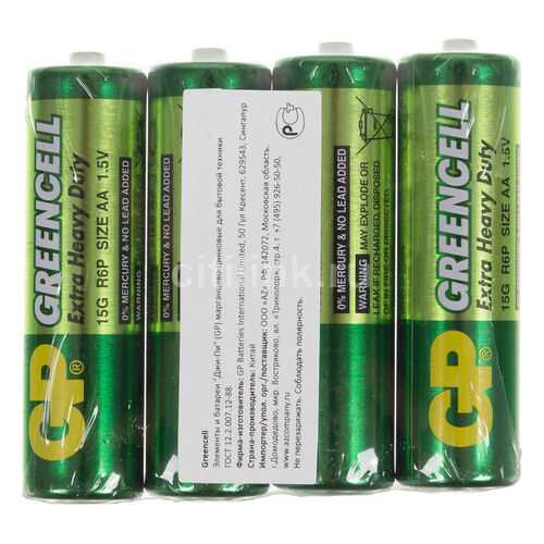 Батарейка GP Greencell AA R06-4BL 15G-2CR4 4 шт в Юлмарт