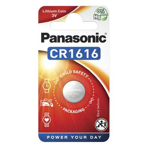 Батарейка Panasonic CR-1616EL/1B 1 шт в Юлмарт
