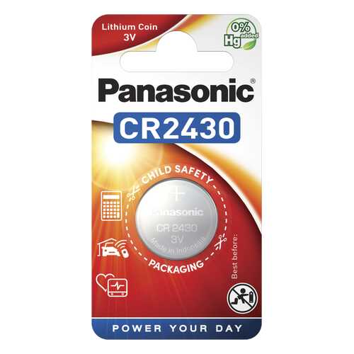 Батарейка Panasonic CR-2430EL/1B 1 шт в Юлмарт