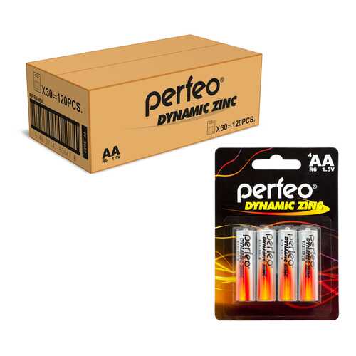 Батарейка Perfeo R6/4BL Dynamic Zinc 120 шт в Юлмарт