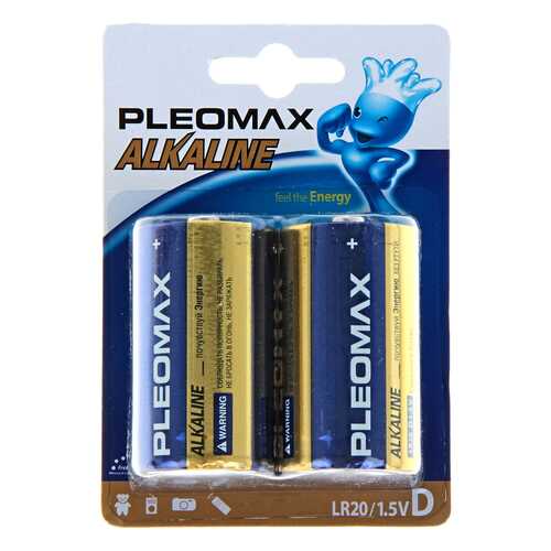 Батарейка Samsung Pleomax LR20-2BL щелочная 2 шт в Юлмарт