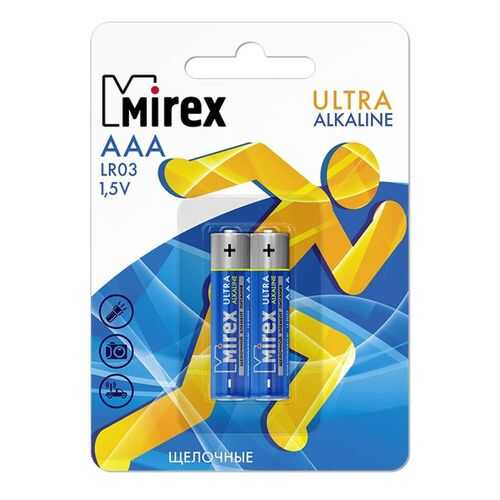 Батарейка щелочная Mirex LR03/AAA 1,5V 2 шт в Юлмарт