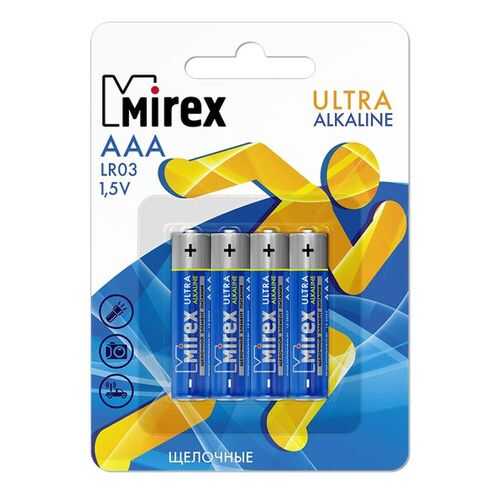 Батарейка щелочная Mirex LR03/AAA 1,5V 4 шт в Юлмарт