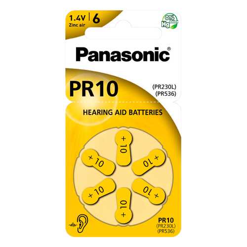 Батарейки для слуховых аппаратов Panasonic PR-230-6LB в Юлмарт