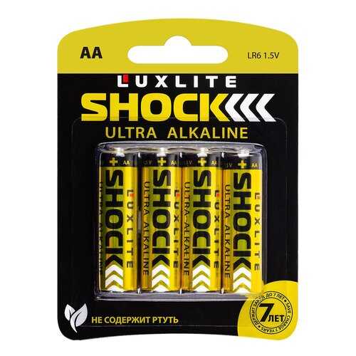 Батарейки Luxlite Shock АА 4 шт в Юлмарт