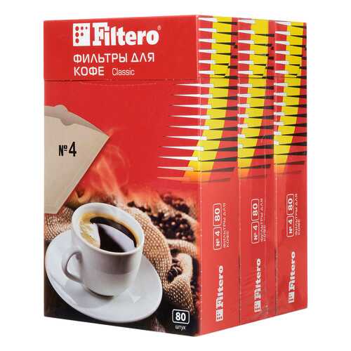 Фильтр универсальный для кофеварок Filtero Classic №4 в Юлмарт