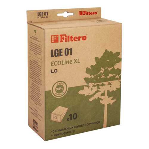 Пылесборник для пылесоса Filtero LGE 01 ECOLine XL 10 шт в Юлмарт
