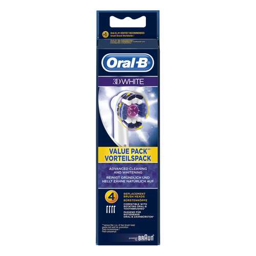 Насадка для зубной щетки Braun Oral-B EB18 3D White 3+1шт в Юлмарт