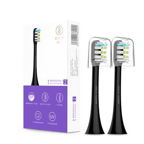 Насадка для зубной щетки Soocas Electric Sonic Toothbrush X1 / X3 Black 2 шт в Юлмарт