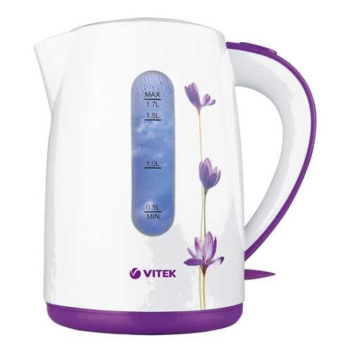 Чайник электрический Vitek VT-7011 W White/Purple в Юлмарт