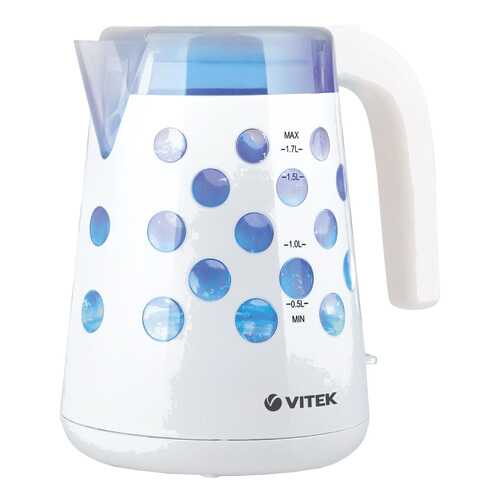 Чайник электрический Vitek VT-7048 W White/Blue в Юлмарт