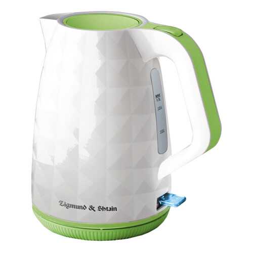 Чайник электрический Zigmund & Shtain KE-619 White/Green в Юлмарт
