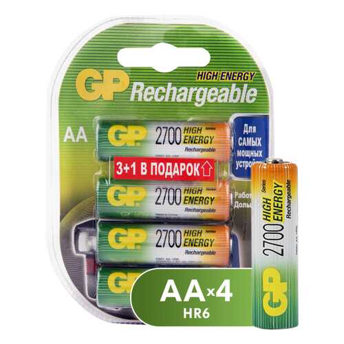 Аккумуляторная батарея GP Batteries 270AAHC3/1-2CR4 4 шт в Юлмарт