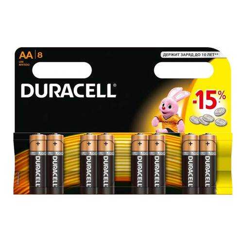 Батарейка Duracell Basic MN1500 AA 8 шт в Юлмарт