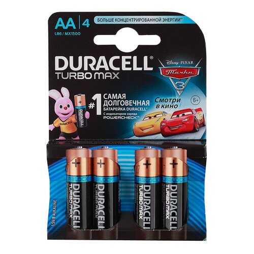 Батарейка Duracell Turbo Max AA 4 шт в Юлмарт