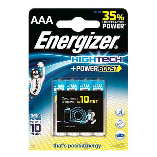 Батарейка Energizer Power Boost Tech AAA-LR03 4 шт в Юлмарт