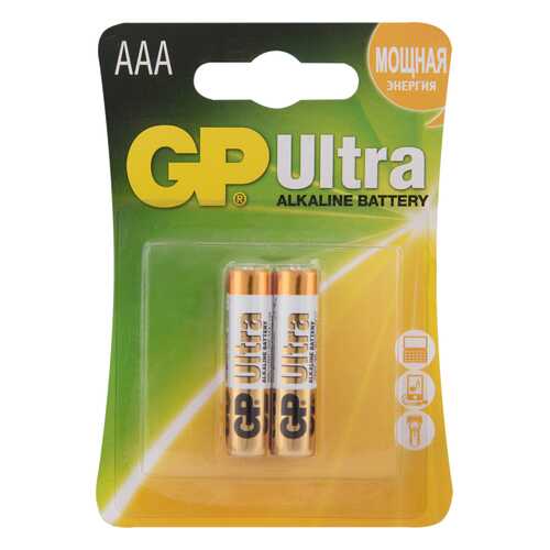 Батарейка GP Batteries Ultra Alkaline AAA 24AUP-2CR2 20/160 2 шт в Юлмарт