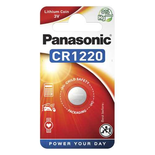 Батарейка Panasonic CR-1220EL/1B 1 шт в Юлмарт