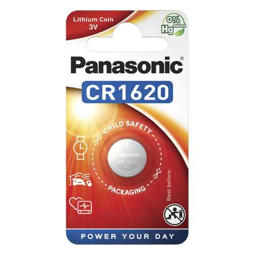 Батарейка Panasonic CR-1620EL/1B 1 шт в Юлмарт