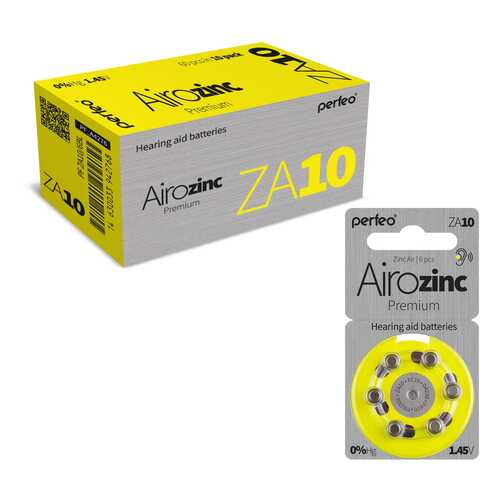 Батарейка Perfeo ZA10/6BL Airozinc Premium 60 шт в Юлмарт