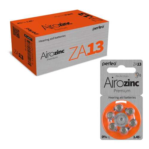 Батарейка Perfeo ZA13/6BL Airozinc Premium 60 шт в Юлмарт