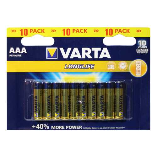 Батарейка Varta Longlife AAА 10 шт в Юлмарт