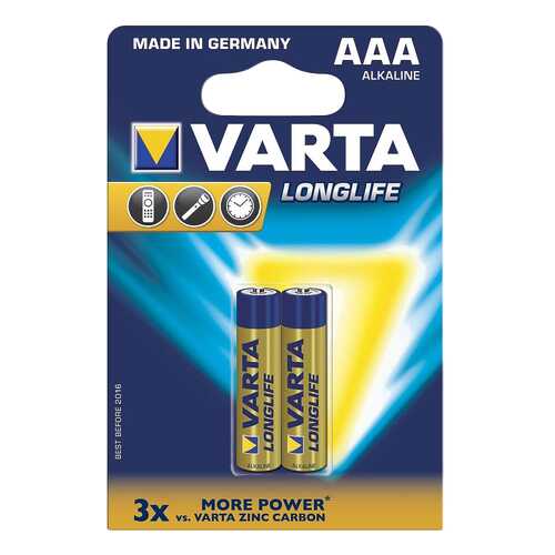 Батарейка Varta Longlife LR03-2BL 2 шт в Юлмарт