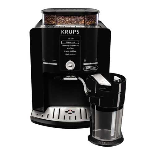 Кофемашина автоматическая Krups Quattro Force EA82F810 Black в Юлмарт