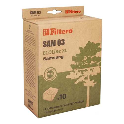 Пылесборник для пылесоса Filtero SAM 03 ECOLine XL 10 шт. в Юлмарт