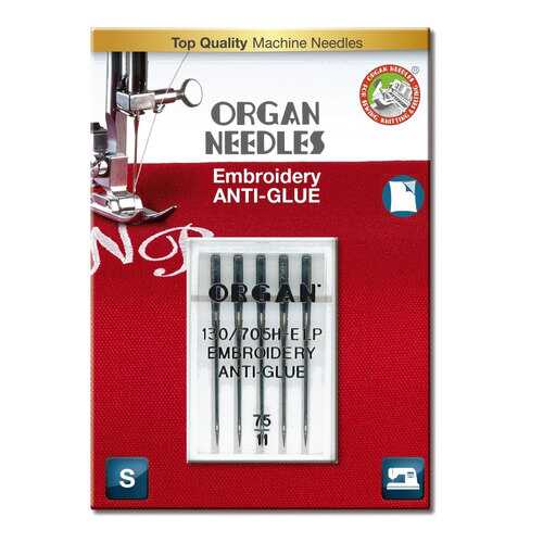 Иглы Organ Вышивальные Anti-Glue 5/75 в Юлмарт