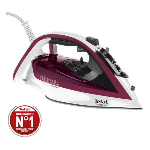 Утюг Tefal TurboPro FV5605E0 White/Red в Юлмарт