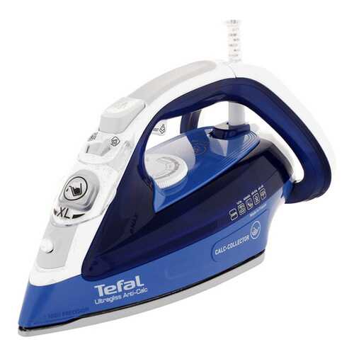 Утюг Tefal Ultragliss Anti-calc FV4964E0 White/Blue в Юлмарт