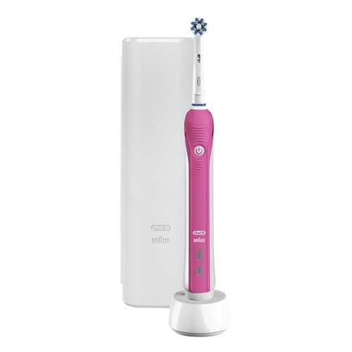 Электрическая зубная щетка Braun Oral-B Pro 2 2500 Cross Action Pink+Футляр в Юлмарт