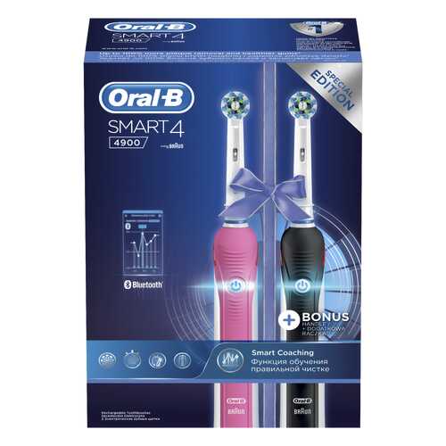 Электрическая зубная щетка Braun Oral-B Smart 4 4900 (D601.252.3H) в Юлмарт