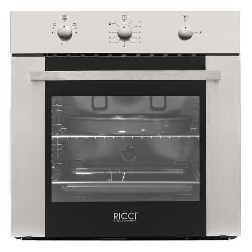 Встраиваемый газовый духовой шкаф RICCI RGO-640IX Silver/Black в Юлмарт
